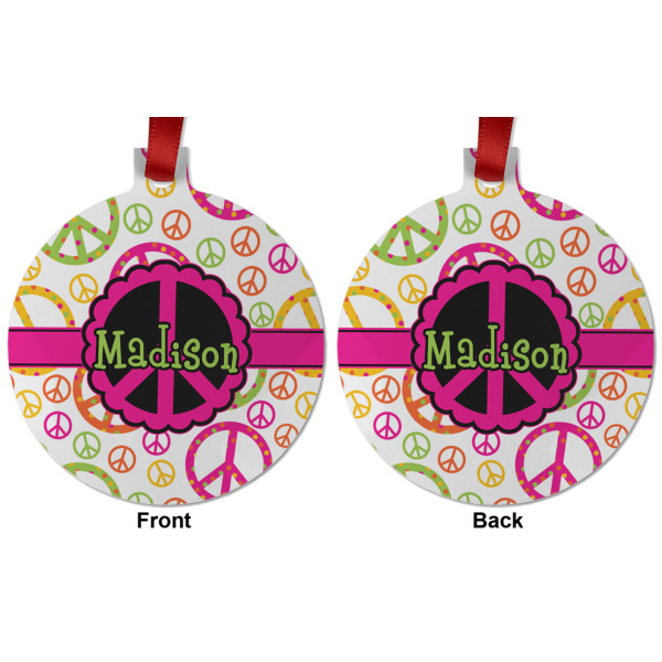 Custom Design - Metal Ball Ornament - Front and Back