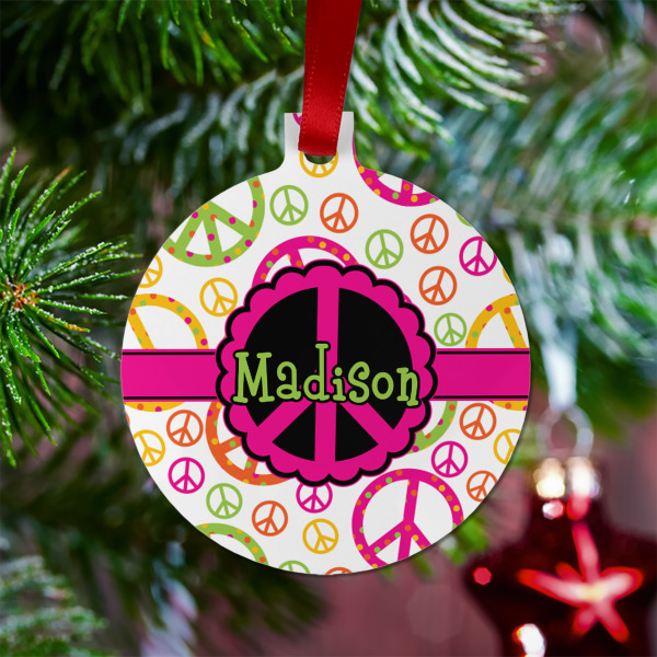 Custom Design - Metal Ball Ornament - Lifestyle