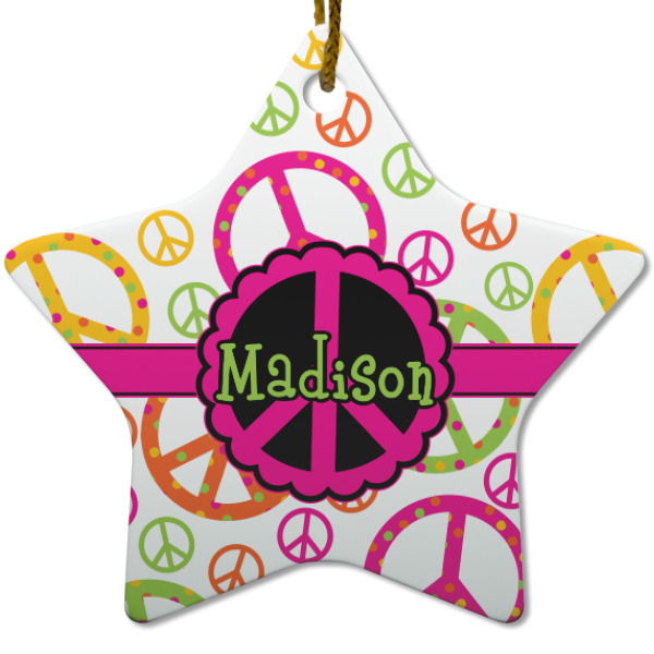 Custom Design - Ceramic Flat Ornament - Star (Front)