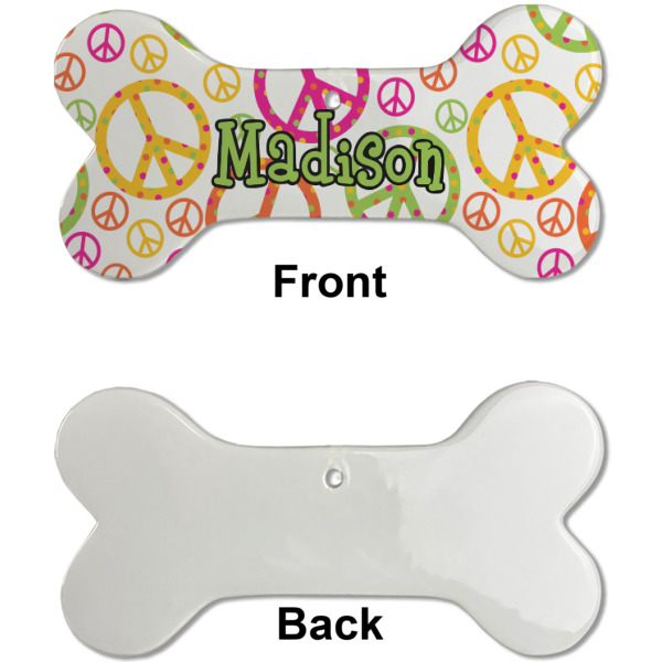 Custom Design - Ceramic Flat Ornament - Bone Front & Back Single Print (APPROVAL)