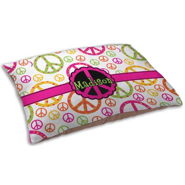 Custom Peace Sign Dog Bed - Small w/ Name or Text
