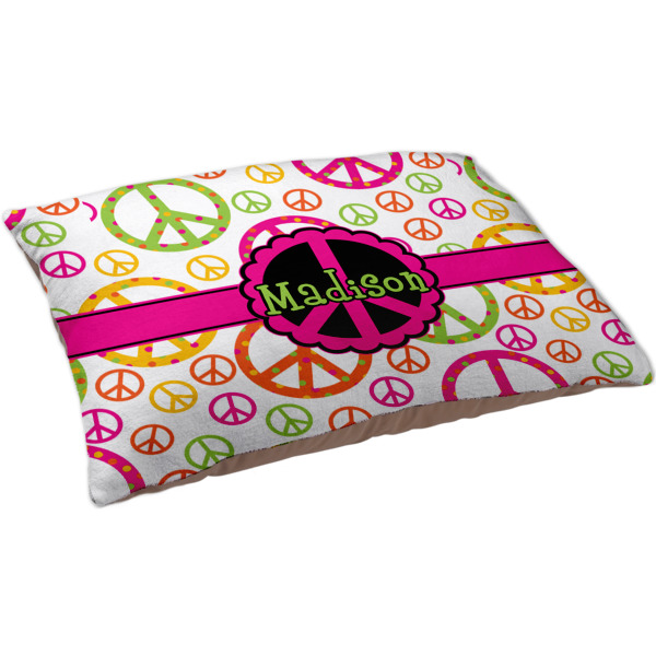 Custom Peace Sign Dog Bed - Large w/ Name or Text