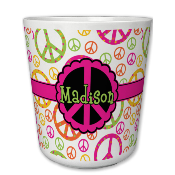 Custom Peace Sign Plastic Tumbler 6oz (Personalized)