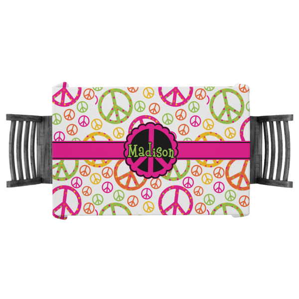 Custom Peace Sign Tablecloth - 58"x58" (Personalized)