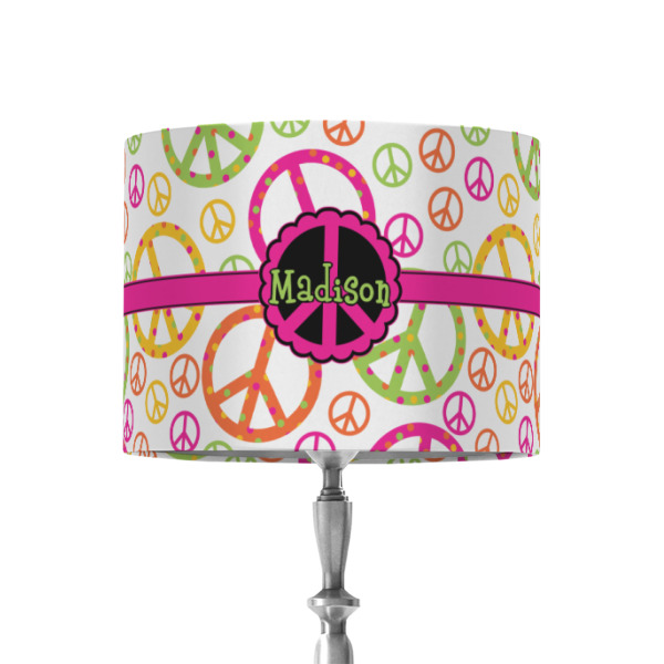Custom Peace Sign 8" Drum Lamp Shade - Fabric (Personalized)