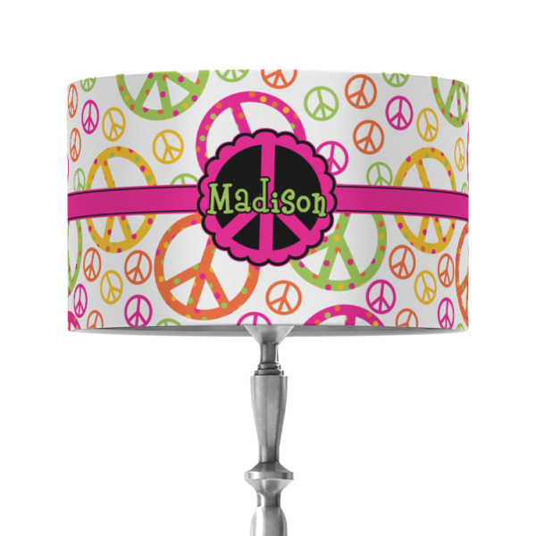 Custom Design - 12" Drum Lampshade - ON STAND (Fabric)