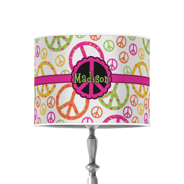 Custom Design - 8" Drum Lampshade - ON STAND (Poly Film)