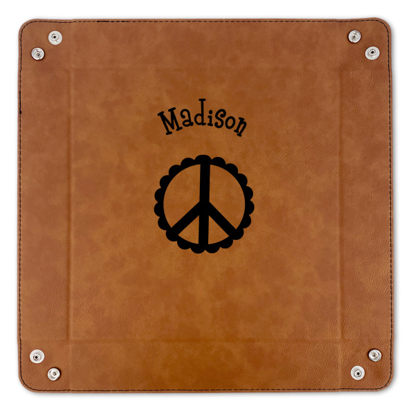 Custom Design - 9" x 9" Leatherette Snap Up Tray - APPROVAL (FLAT)