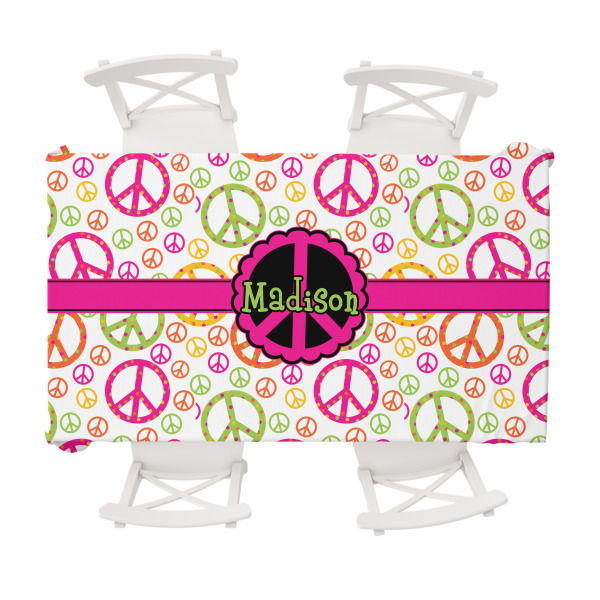 Custom Peace Sign Tablecloth - 58"x102" (Personalized)