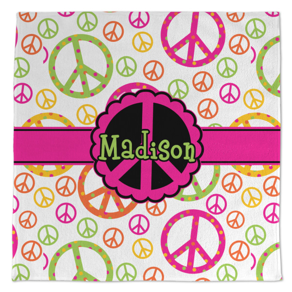 Custom Peace Sign Microfiber Dish Towel (Personalized)