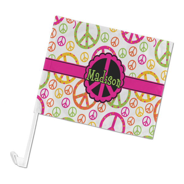 Custom Peace Sign Car Flag (Personalized)