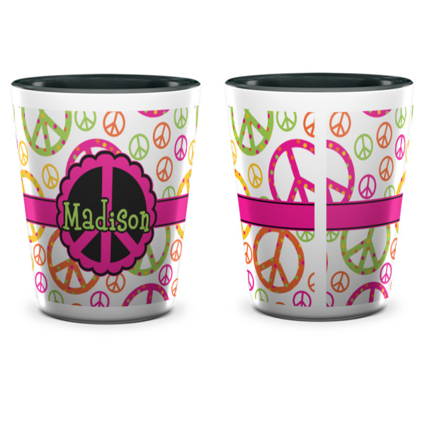 Custom Design - Ceramic Shot Glass - Two Tone - Front & Back