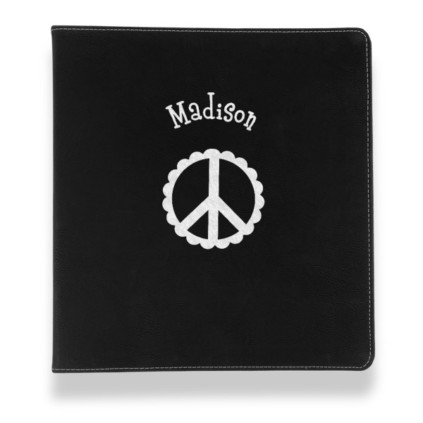 Custom Design - Leather Binder - 1" - Black - Front View