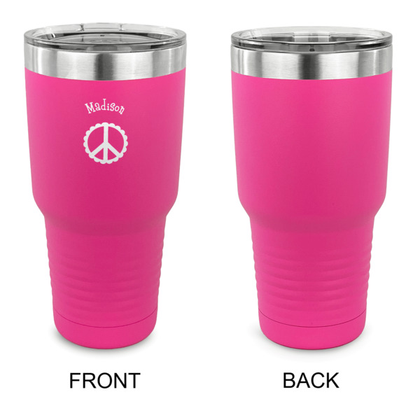 Custom Design - 30 oz Stainless Steel Ringneck Tumblers - Pink - Single Sided - APPROVAL