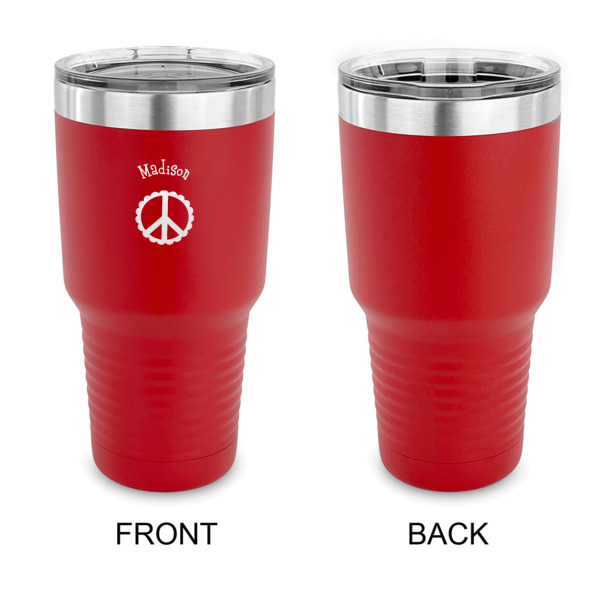 Custom Design - 30 oz Stainless Steel Ringneck Tumblers - Red - Single Sided - APPROVAL