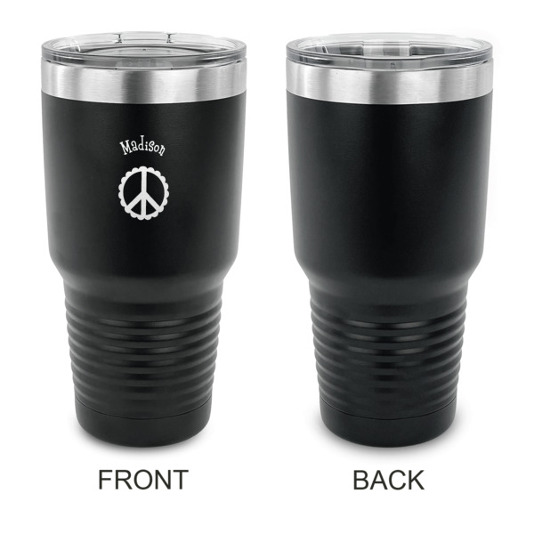 Custom Design - 30 oz Stainless Steel Ringneck Tumblers - Black - Single Sided - APPROVAL