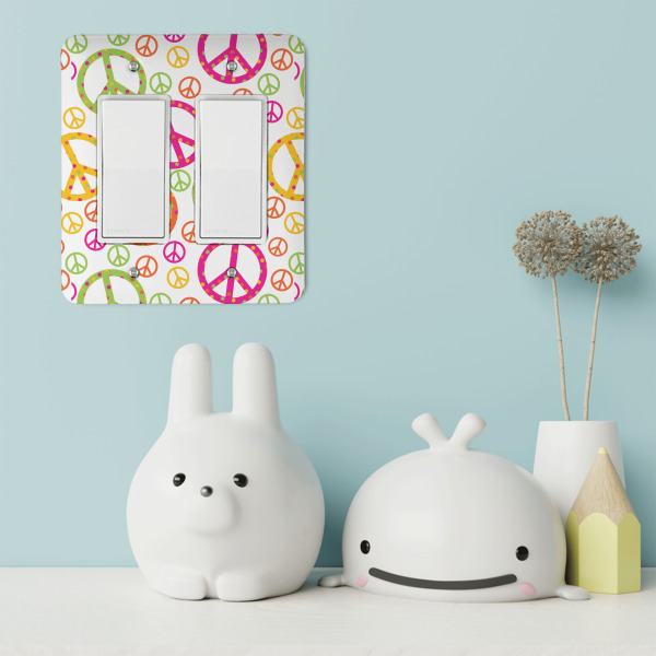 Custom Design - Rocker Light Switch Covers - Double - IN CONTEXT