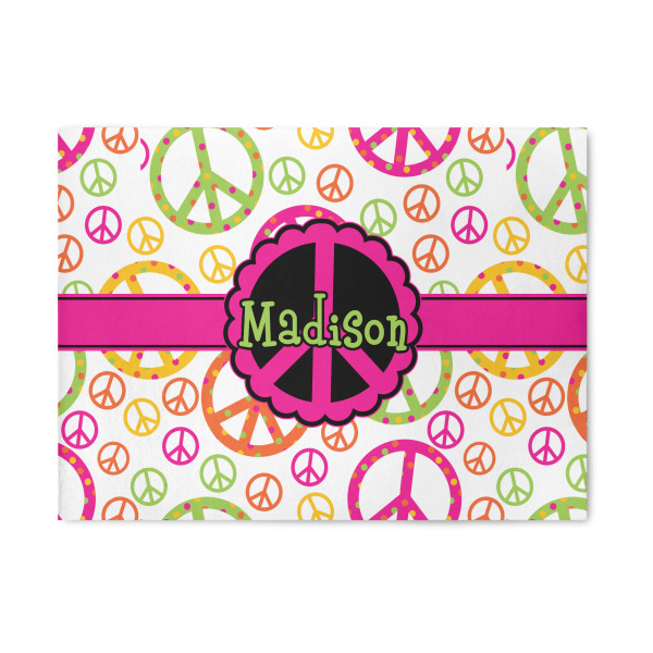 Custom Peace Sign Area Rug (Personalized)