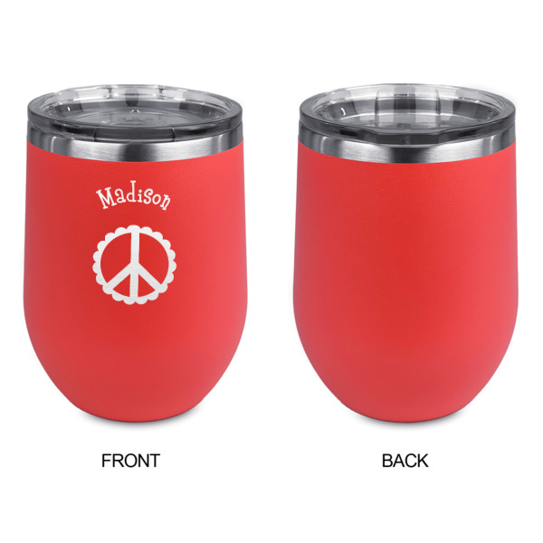 Custom Design - Stainless Wine Tumblers - Coral - Single Sided - Approval