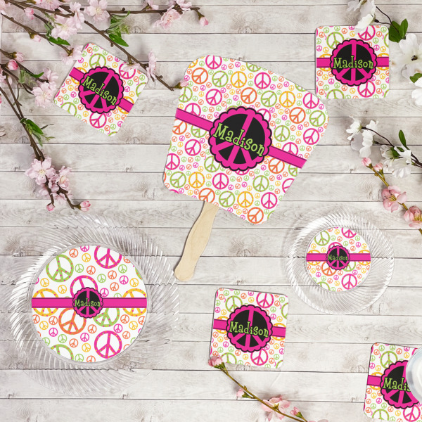 Custom Design - Party Supplies Combination Image - All items - Plates, Coasters, Fans