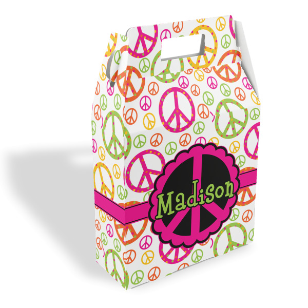 Custom Peace Sign Gable Favor Box (Personalized)