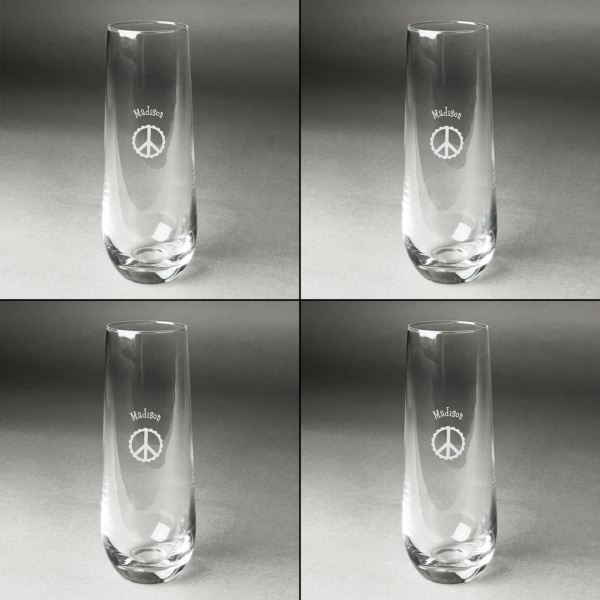Custom Design - Champagne Flute - Set of 4 - Approval