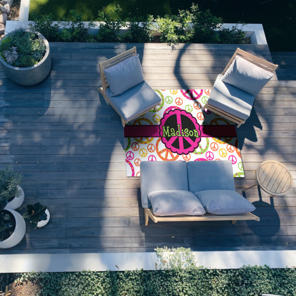 Custom Design - 5'x7' Patio Rug - In context