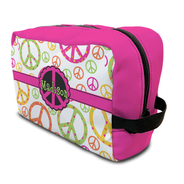 Custom Peace Sign Toiletry Bag / Dopp Kit (Personalized)
