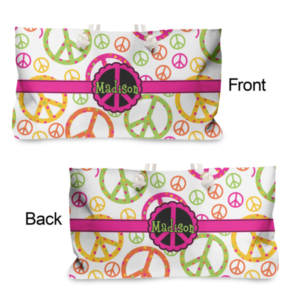 Custom Design - Large Rope Tote - From & Back View