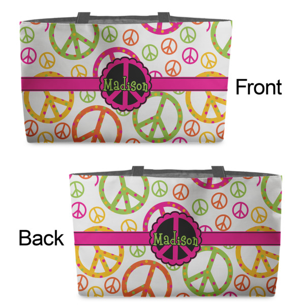 Custom Design - Tote w/Black Handles - Front & Back Views
