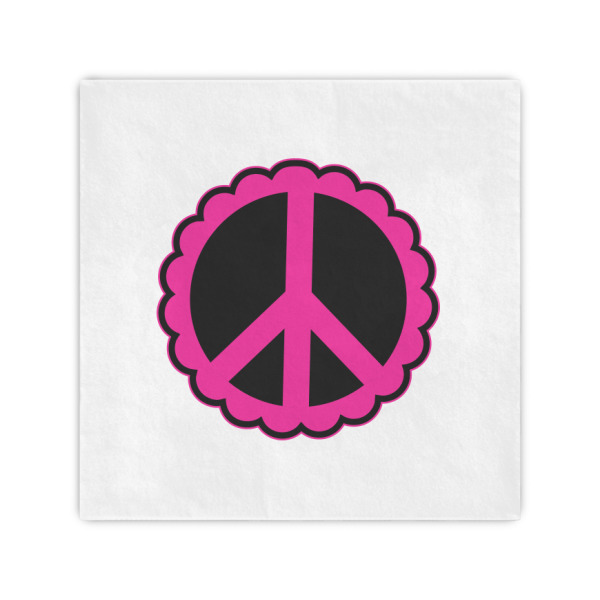 Custom Peace Sign Cocktail Napkins