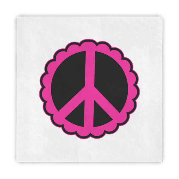 Custom Peace Sign Decorative Paper Napkins