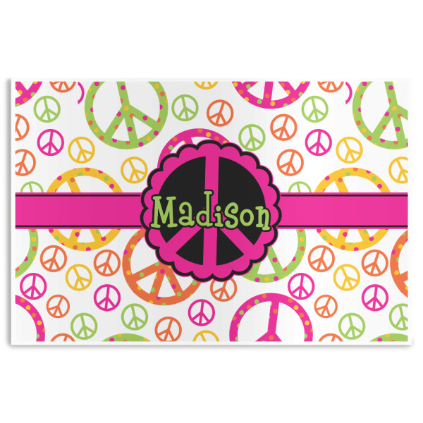 Custom Peace Sign Disposable Paper Placemats (Personalized)