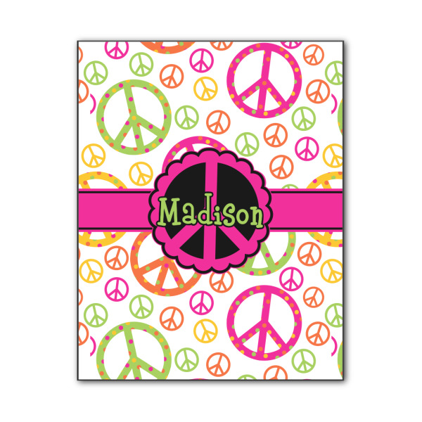 Custom Peace Sign Wood Print - 11x14 (Personalized)