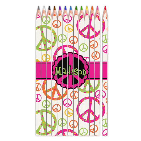 Custom Peace Sign Colored Pencils (Personalized)