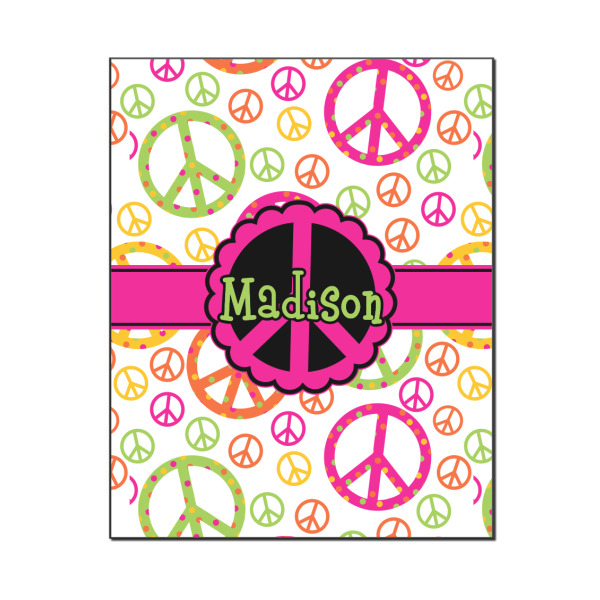 Custom Peace Sign Wood Print - 16x20 (Personalized)