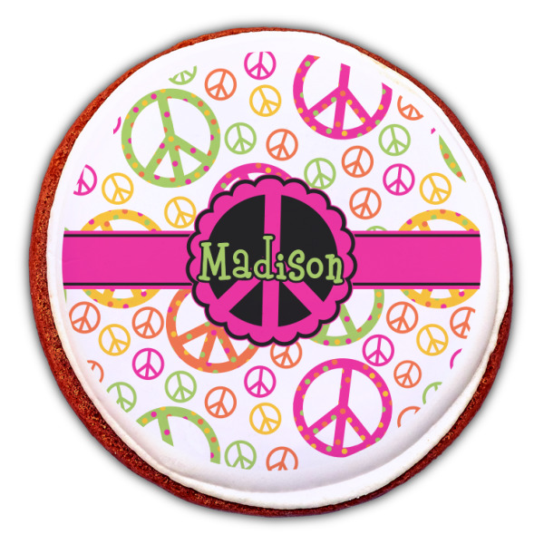 Custom Design - Printed Icing Circle - Large - On Cookie