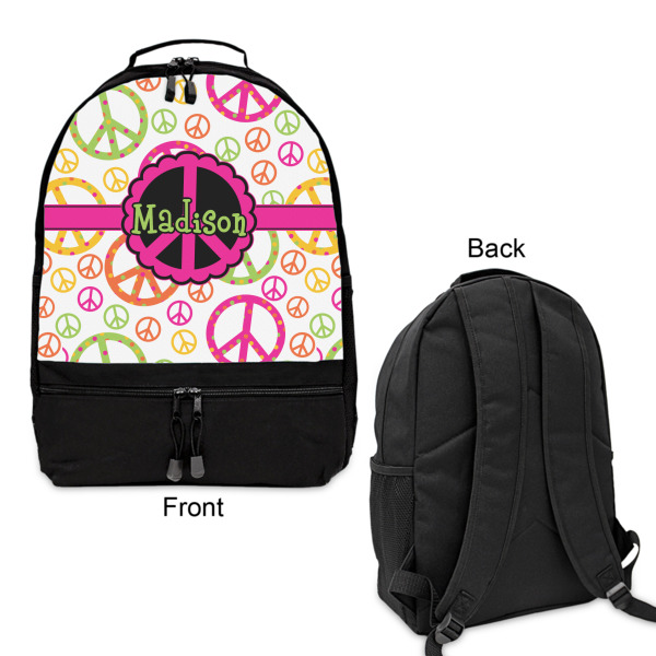 Custom Design - Large Backpack - Black - Front & Back View