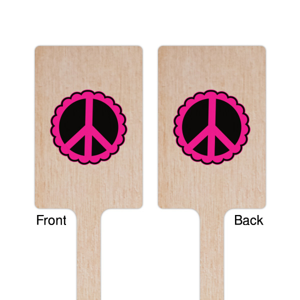 Custom Design - Wooden 6.25" Stir Stick - Rectangular - Double Sided - Front & Back