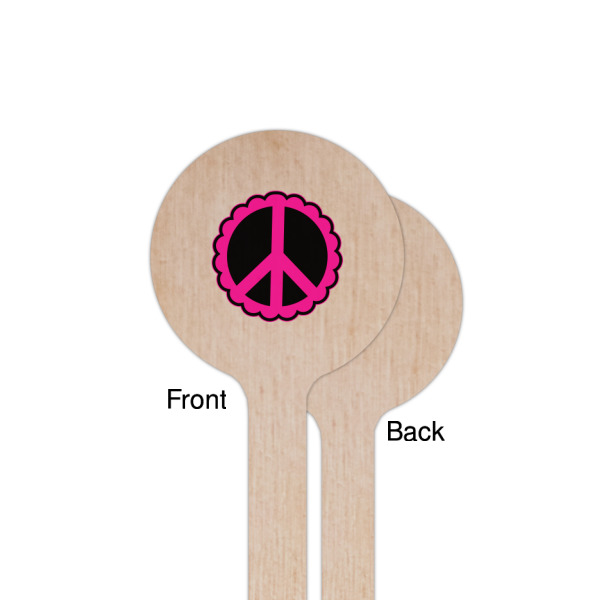 Custom Design - Wooden 7.5" Stir Stick - Round - Single Sided - Front & Back
