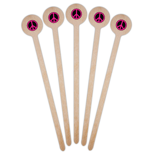 Custom Design - Wooden 7.5" Stir Stick - Round - Fan View