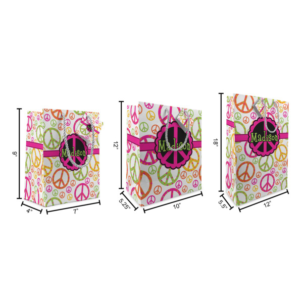 Custom Design - Gift Bags - All Sizes - Dimensions