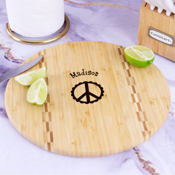 Custom Design - Bamboo Cutting Board - In Context