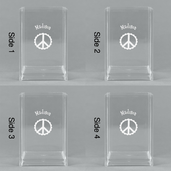 Custom Design - Acrylic Pen Holder - All Sides