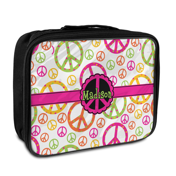 Custom Peace Sign Insulated Lunch Bag (Personalized)