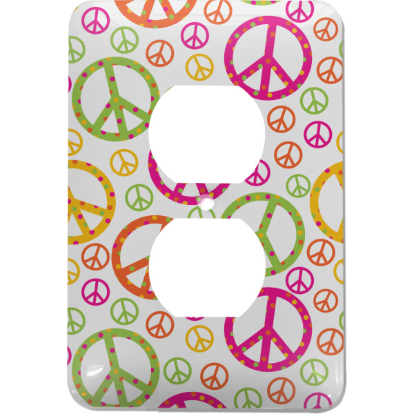 Custom Peace Sign Electric Outlet Plate