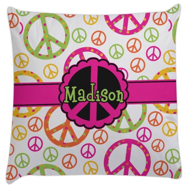 Custom Peace Sign Decorative Pillow Case (Personalized)