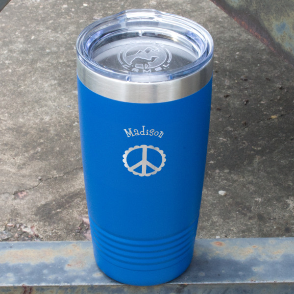 Custom Design - Blue Polar Camel Tumbler - 20oz - Angled