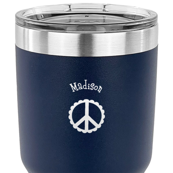 Custom Design - 30 oz Stainless Steel Ringneck Tumbler - Navy - CLOSE UP