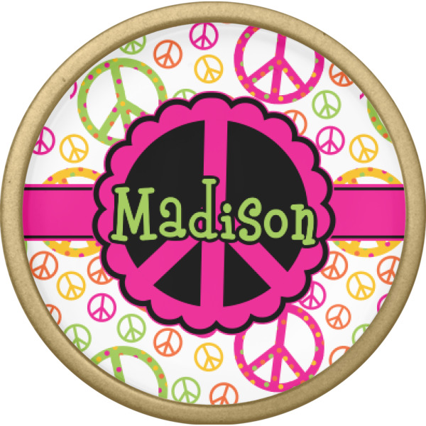 Custom Design - Cabinet Knob - Gold - Front